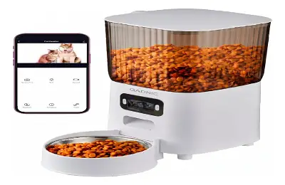 Comedero automatico Gadnic de 5 litros con plato de acero inoxidable