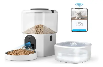 Comedero automatico Suono Smart Cam con camara HD y vision nocturna