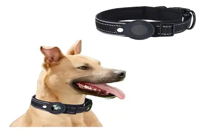 Soporte AirTag seguro con anclaje atornillado antipérdida para collar de perro