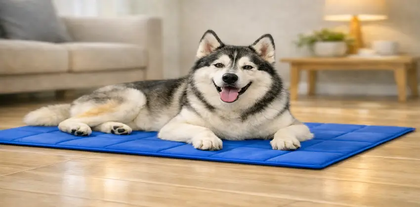 Auditoría de la alfombra refrigerante Pet Cool Mat XL con gel frío para perros
