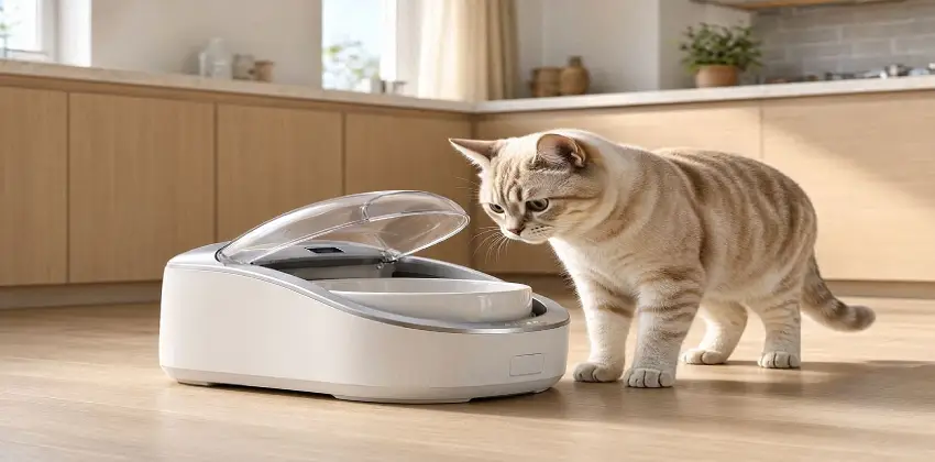 Auditoría y opiniones del comedero automático con lector de microchip SureFeed para gatos