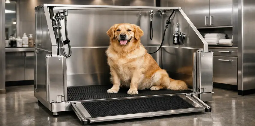 Auditoría técnica de la bañera para perros de acero inoxidable Arimarmet Vet Premium