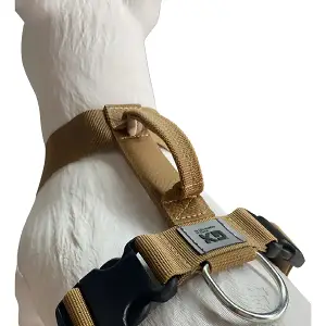 Pretal tipo H táctico reforzado con sistema antitirones para perros