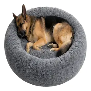 Cama antiestrés gigante de 100cm con corderito para perros grandes