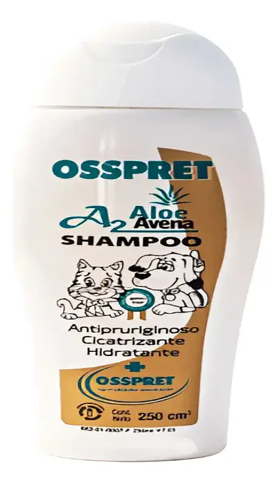 Shampoo Hipoalergénico Osspret con Aloe Vera y Avena para piel sensible